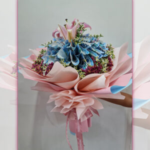 Round Arrangement with Imported Flowers - Image 3