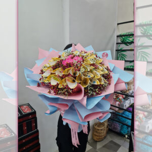Round Arrangement with Imported Flowers - Image 2